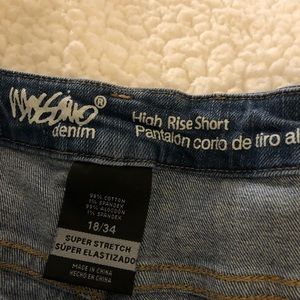 Red white and blue jean shorts